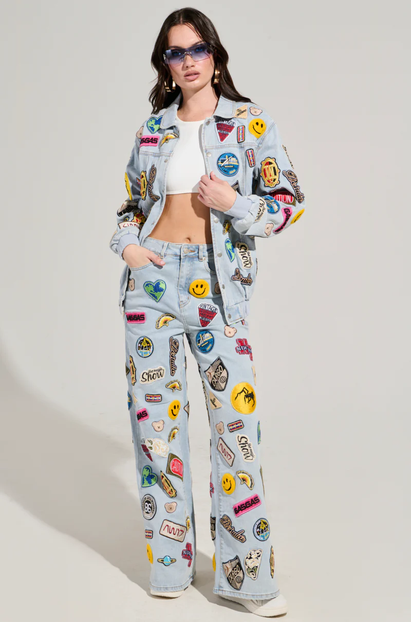 AUSTIN WIDE LEG PATCH DENIM - Image 2