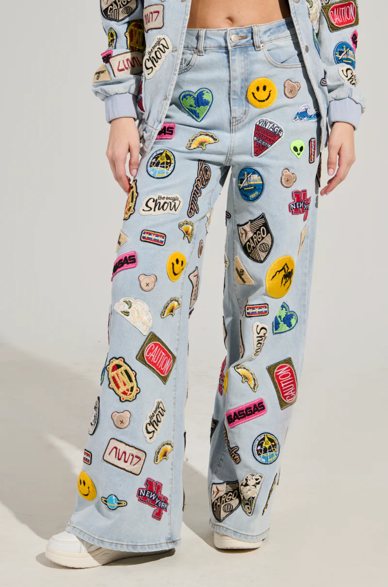 AUSTIN WIDE LEG PATCH DENIM - Image 3