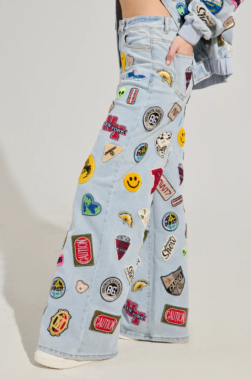AUSTIN WIDE LEG PATCH DENIM - Image 4
