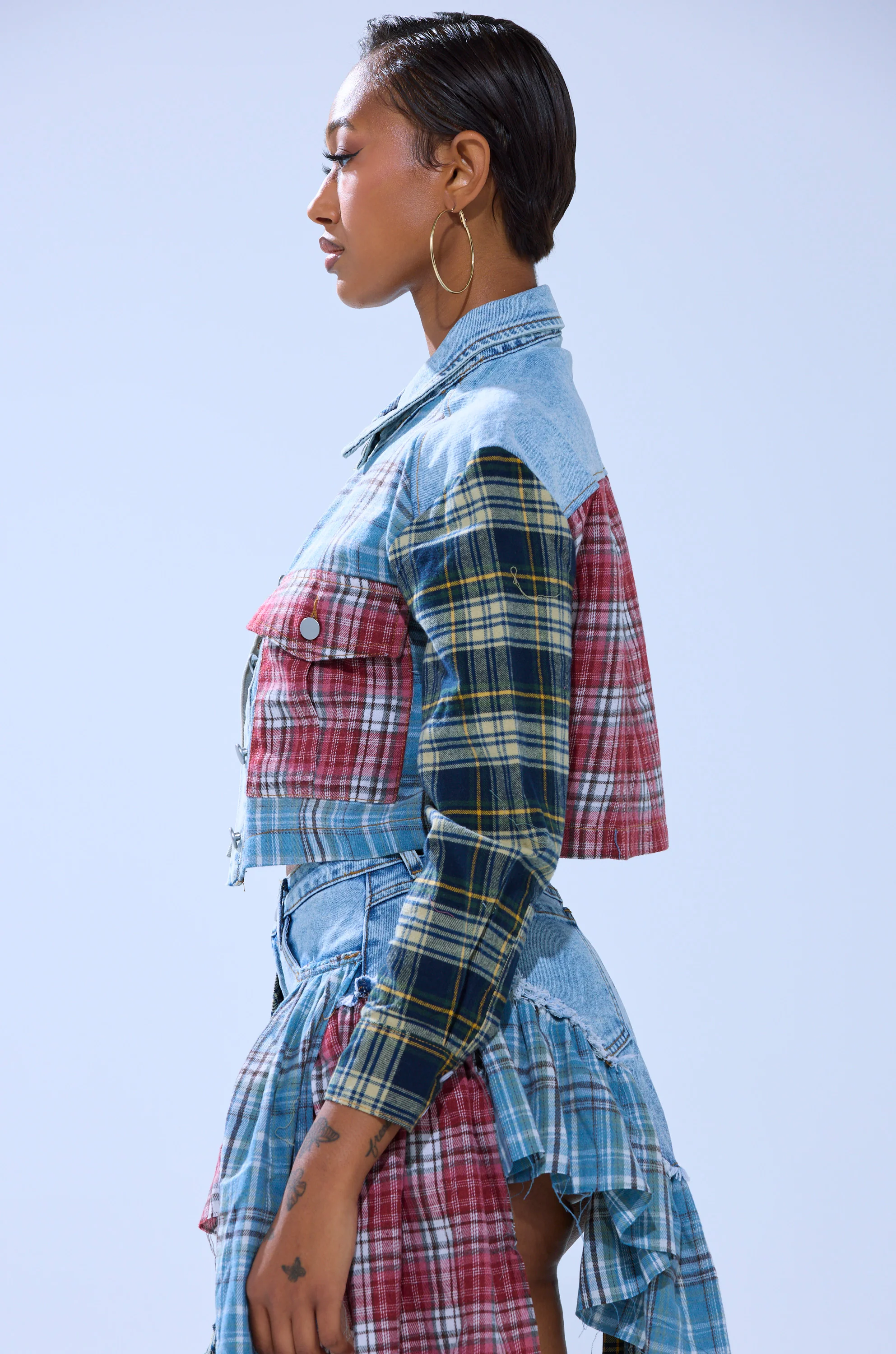 AUTUMN VIBES PLAID BUTTON DOWN - Image 5
