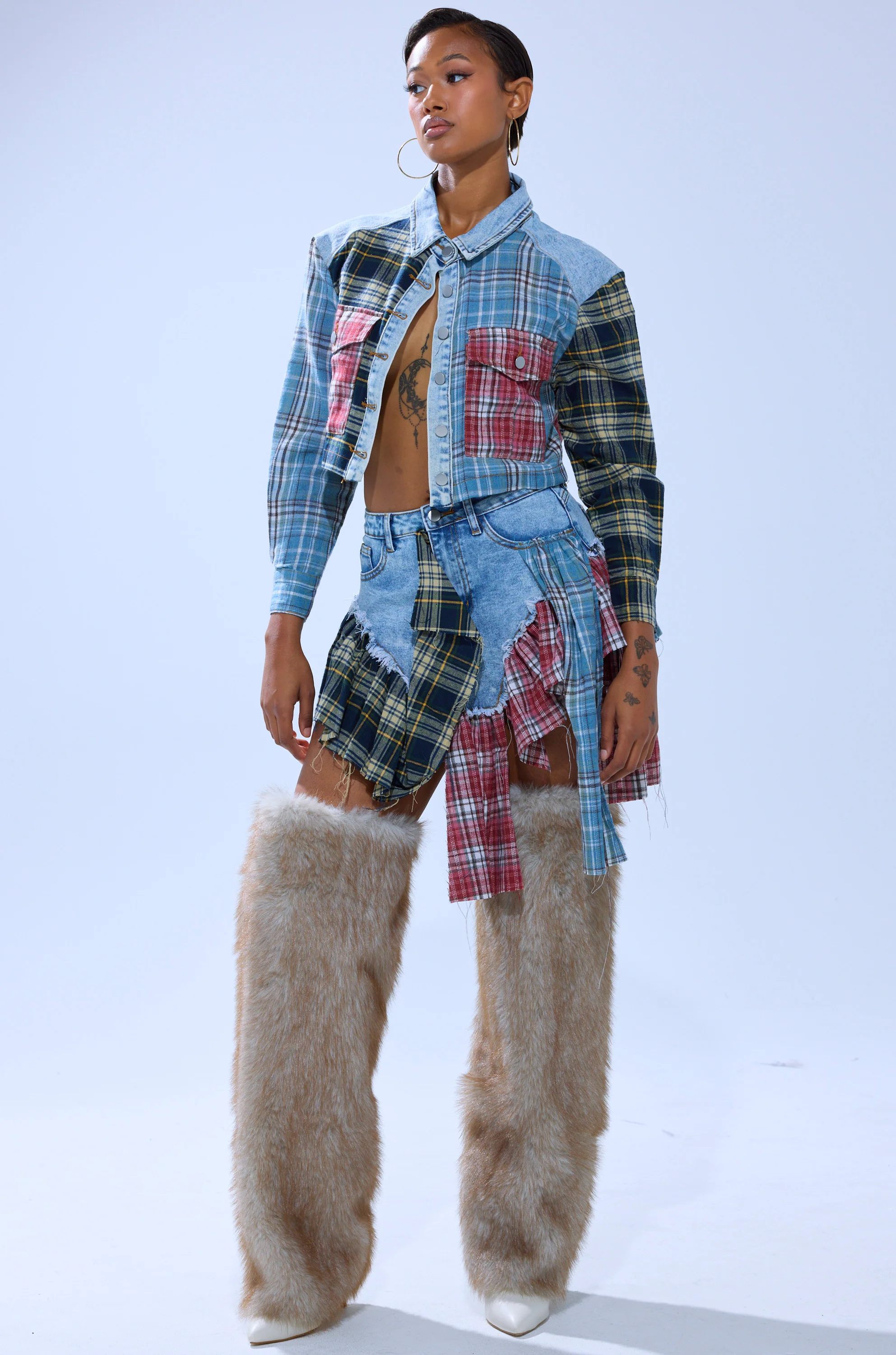 AUTUMN VIBES PLAID BUTTON DOWN - Image 8