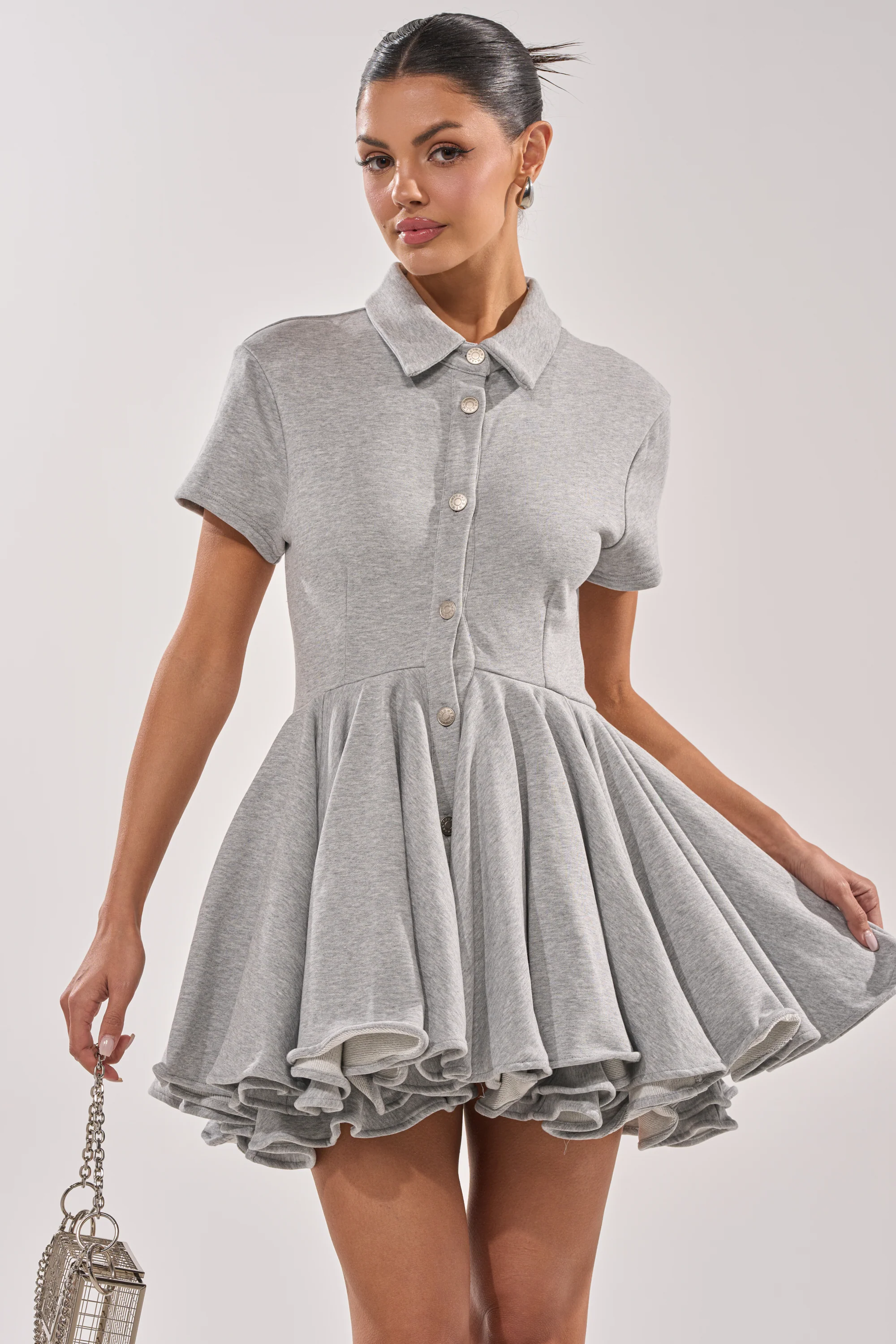 AVERY SHORT SLEEVE FRENCH TERRY MINI DRESS - Image 2