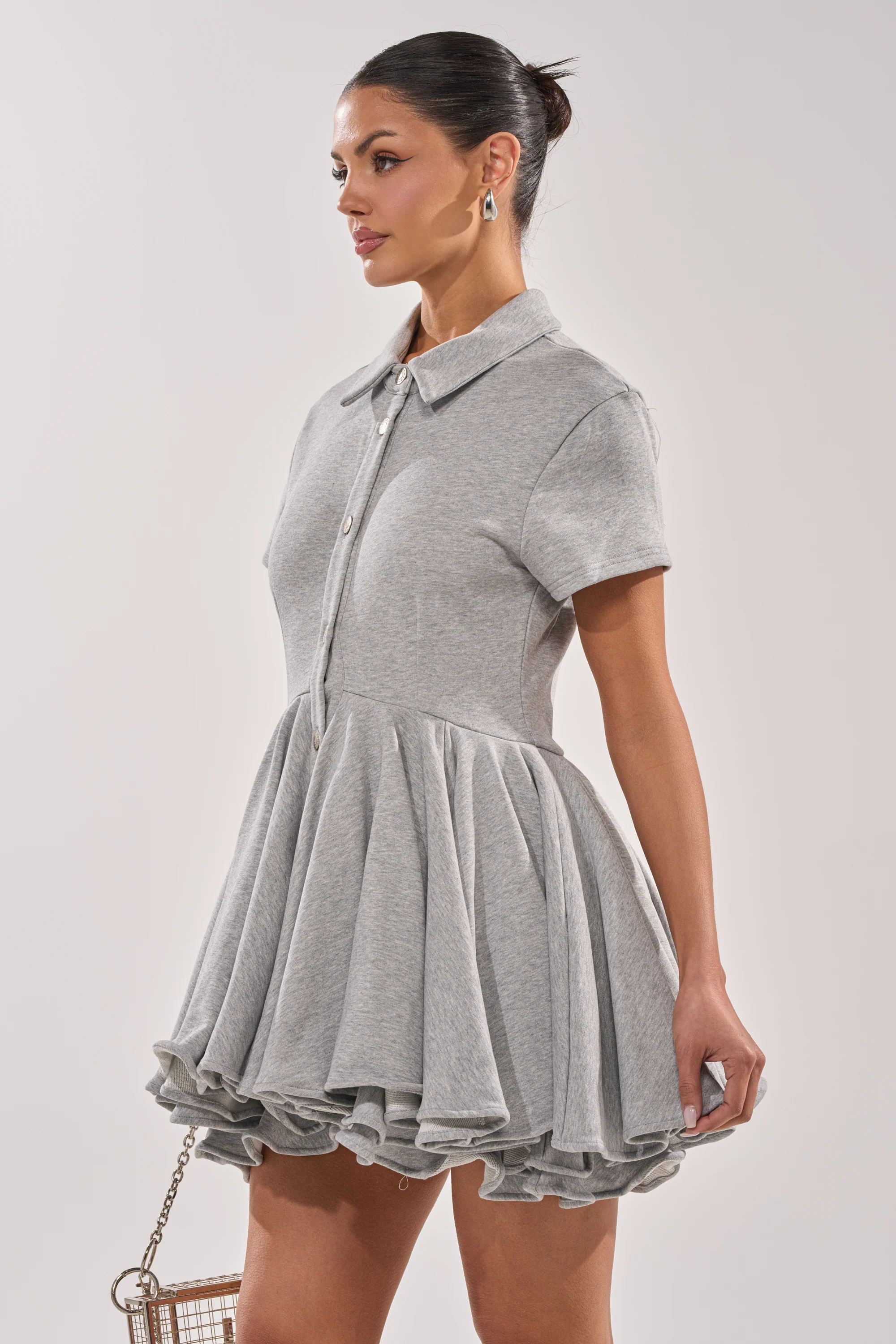 AVERY SHORT SLEEVE FRENCH TERRY MINI DRESS - Image 3