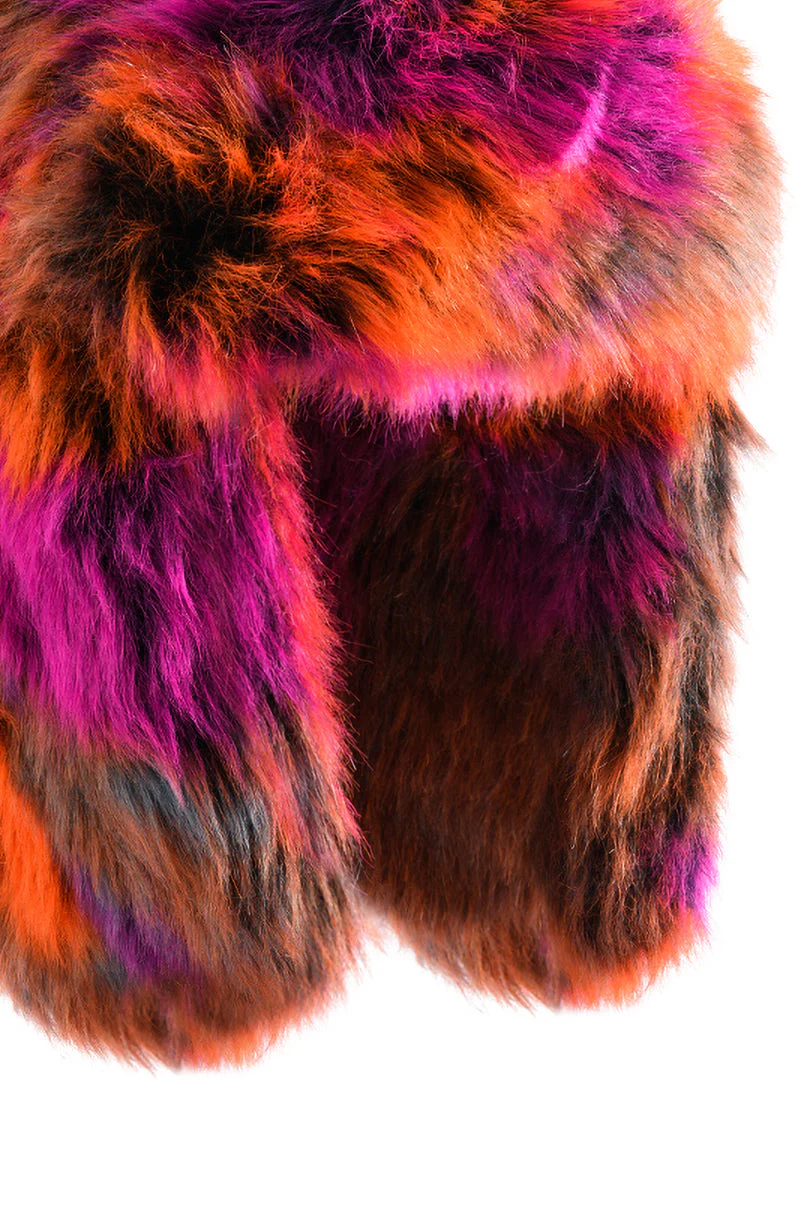 AVI FAUX FUR HAT IN MULTI - Image 5