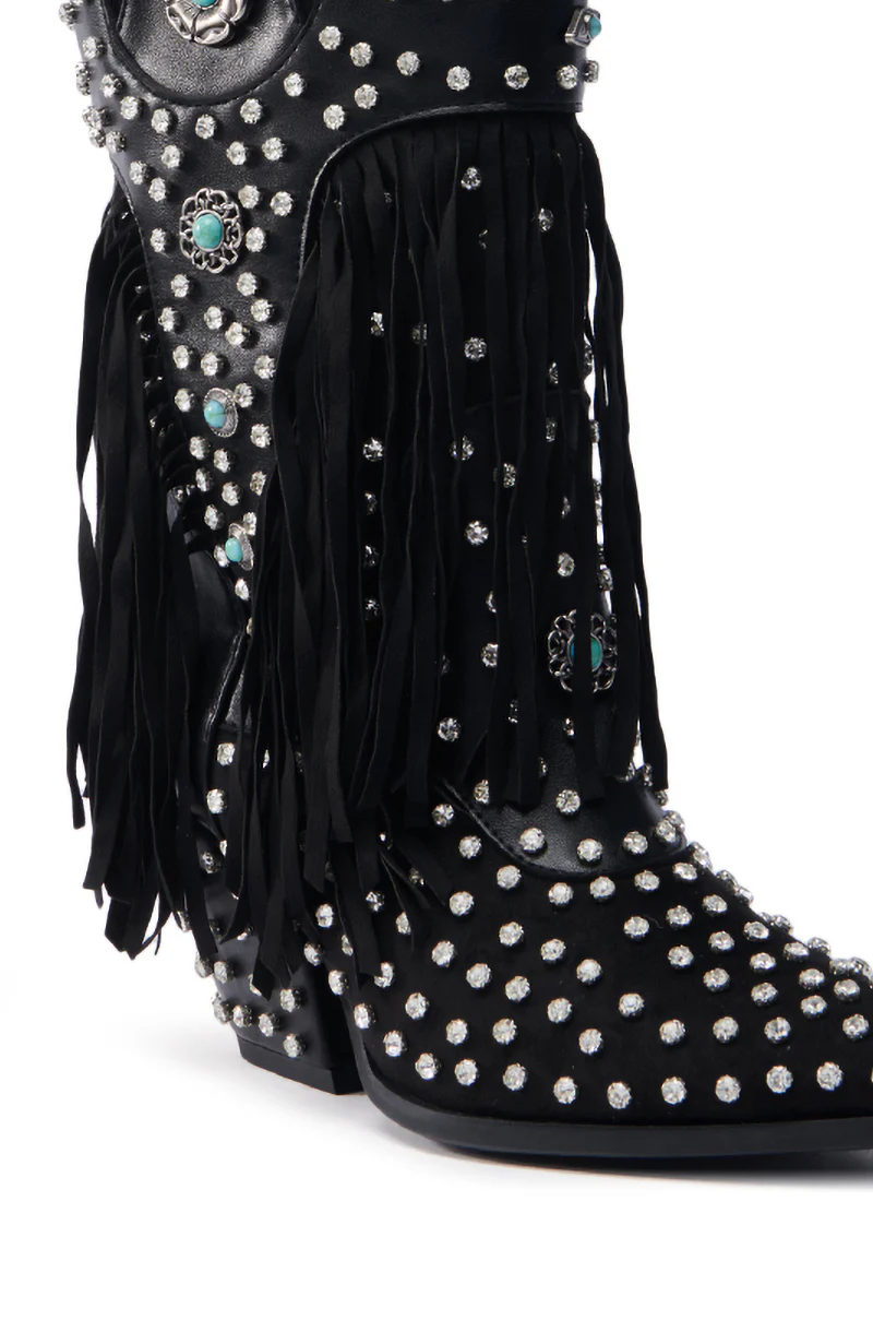 AZALEA WANG GREYSON BLACK BOOTIE - Image 13