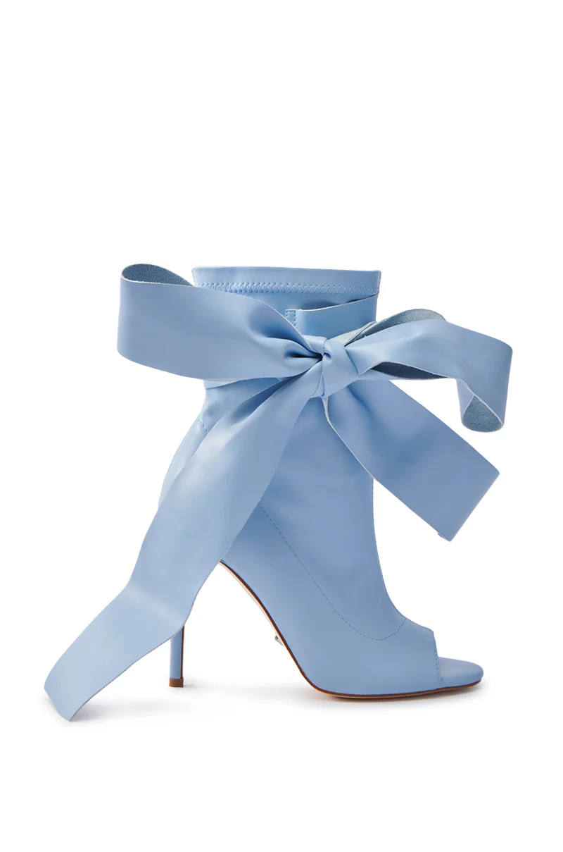 AZALEA WANG KLARICE BLUE OPEN TOE BOOTIE - Image 3