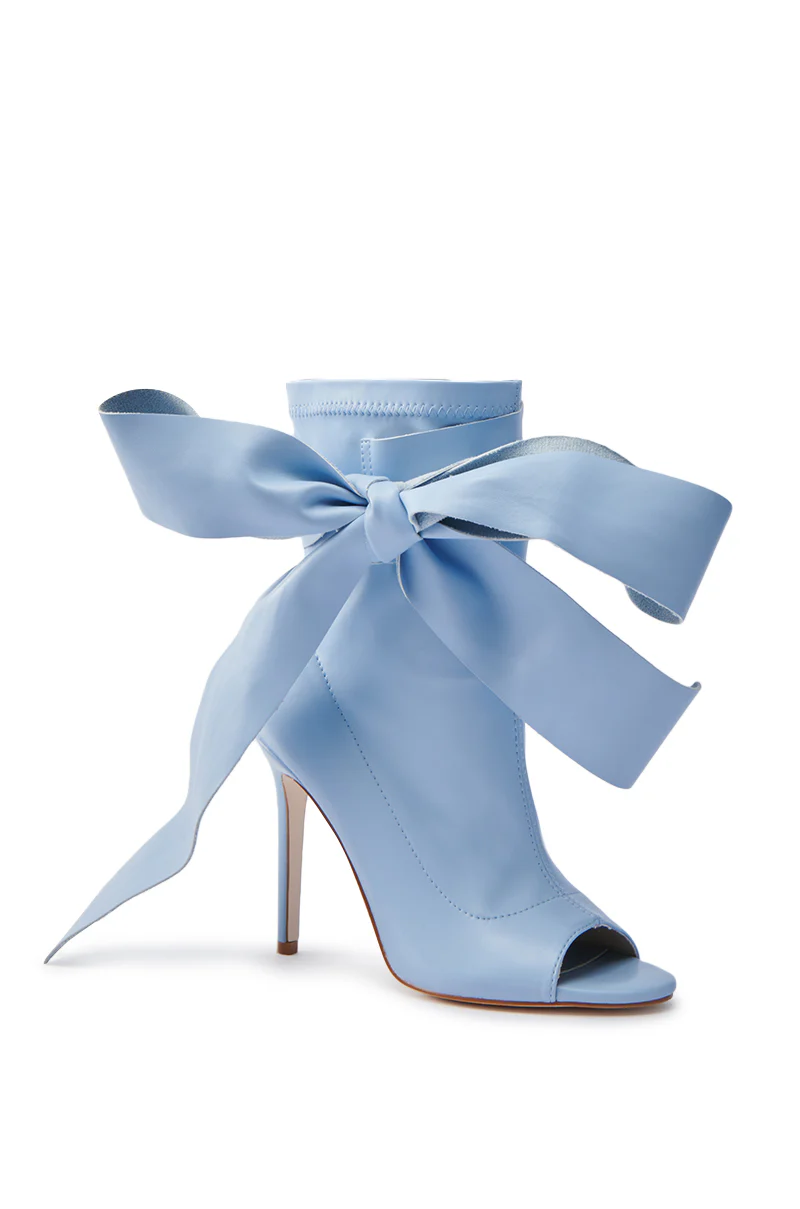 AZALEA WANG KLARICE BLUE OPEN TOE BOOTIE - Image 4