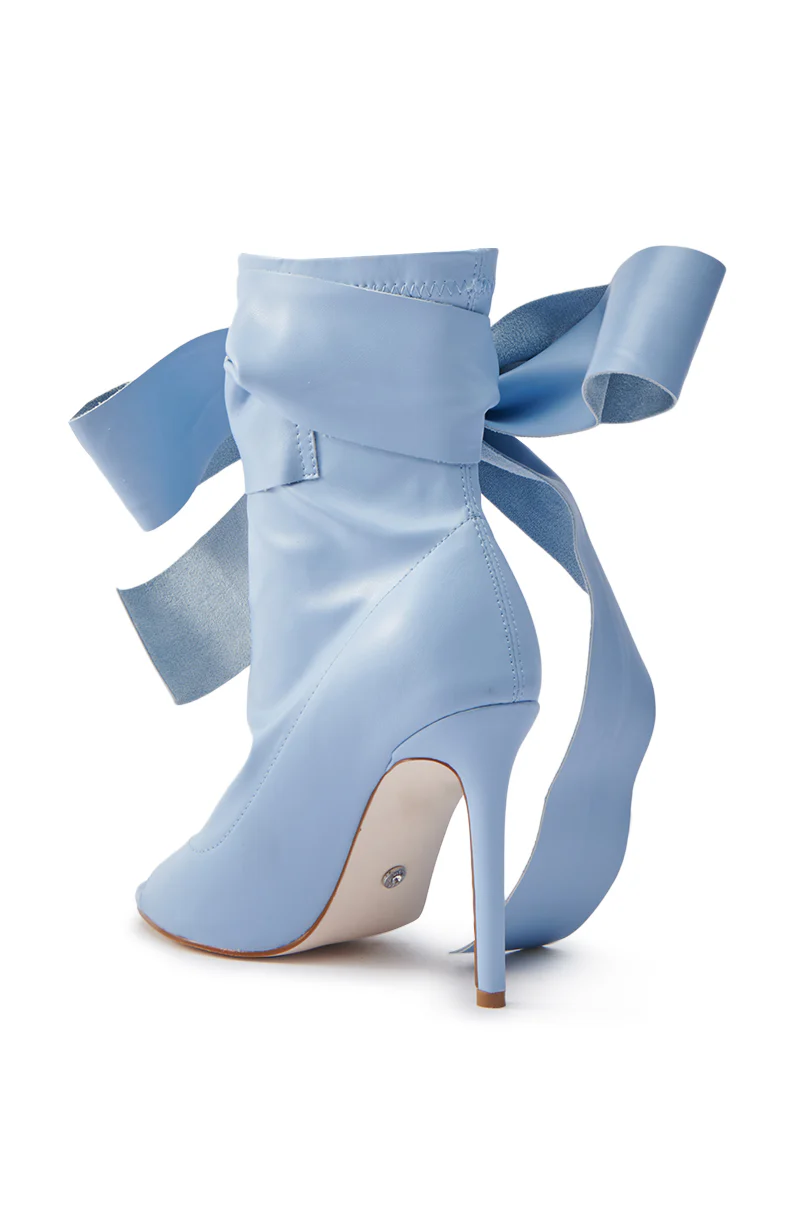 AZALEA WANG KLARICE BLUE OPEN TOE BOOTIE - Image 5