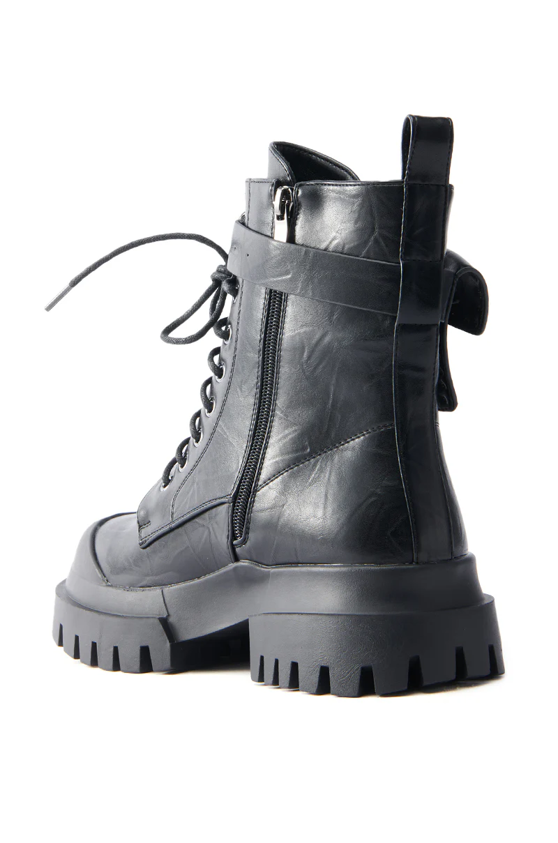 AZALEA WANG MEYERS BLACK COMBAT BOOT - Image 6