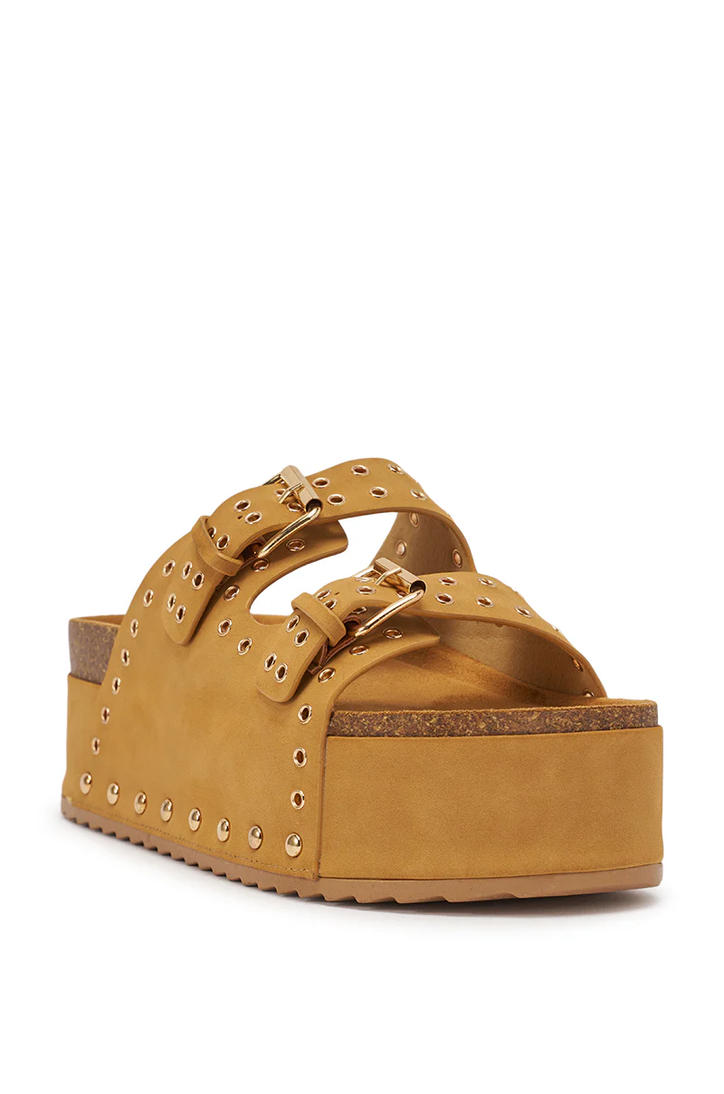 AZALEA WANG ALGEDI TAN PLATFORM SANDAL - Image 6
