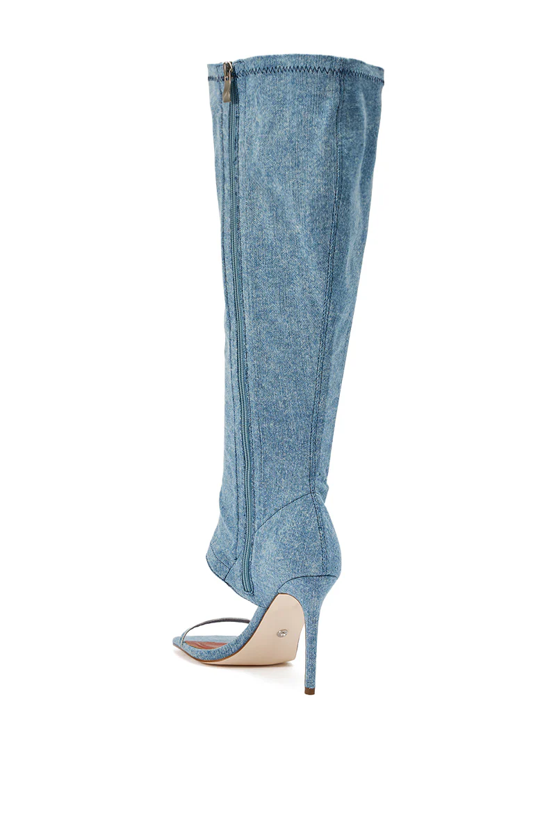 AZALEA WANG ALISHAS DENIM GLADIATOR STILETTO SANDAL - Image 6
