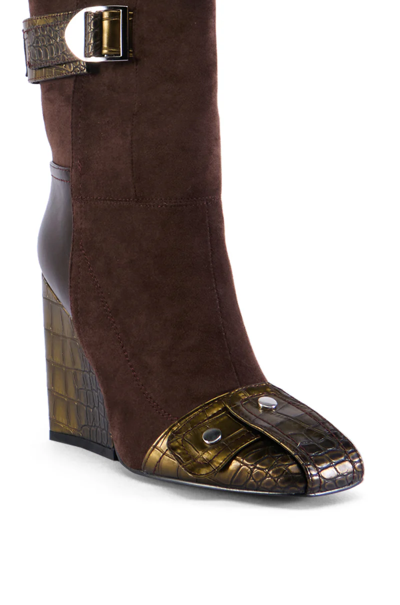 AZALEA WANG ALLONA BROWN BOOTIE - Image 6