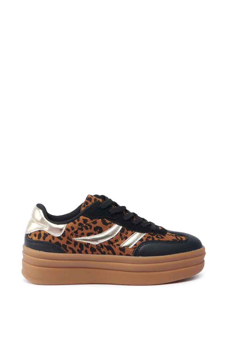 AZALEA WANG ALPACA MULTI LEOPARD PLATFORM SNEAKER - Image 4