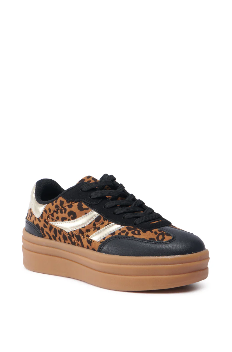 AZALEA WANG ALPACA MULTI LEOPARD PLATFORM SNEAKER - Image 5