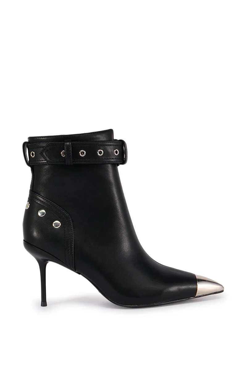 AZALEA WANG AMBERLY BLACK BOOTIE - Image 2