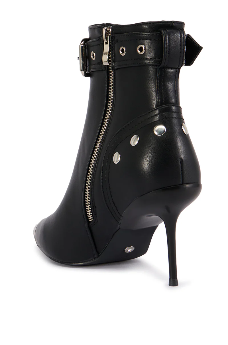 AZALEA WANG AMBERLY BLACK BOOTIE - Image 4