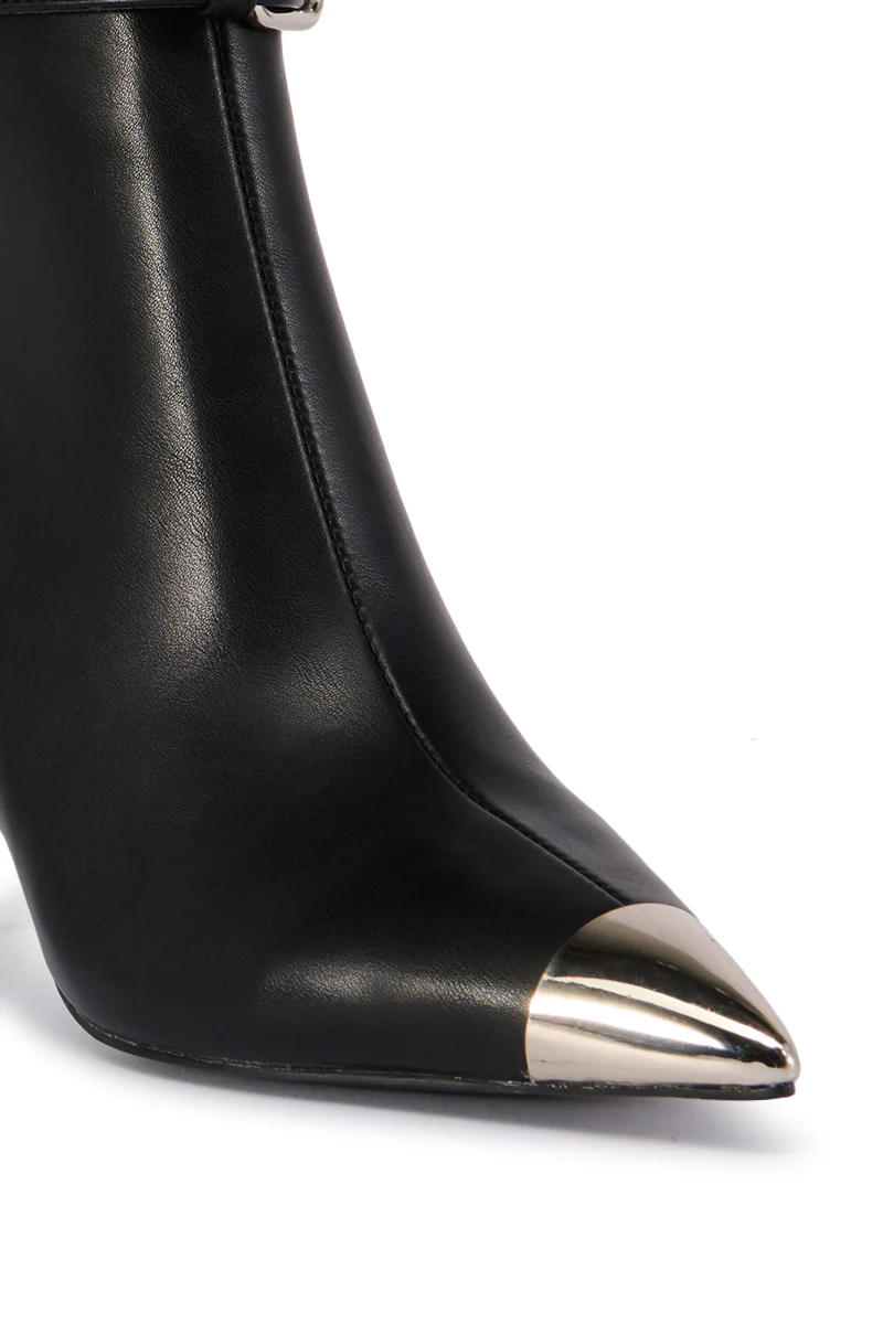 AZALEA WANG AMBERLY BLACK BOOTIE - Image 5
