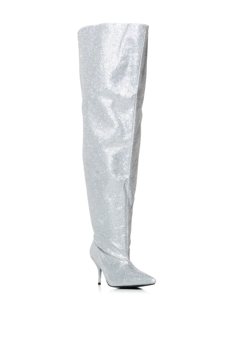 AZALEA WANG AMBY SILVER BUCKET BOOT - Image 7