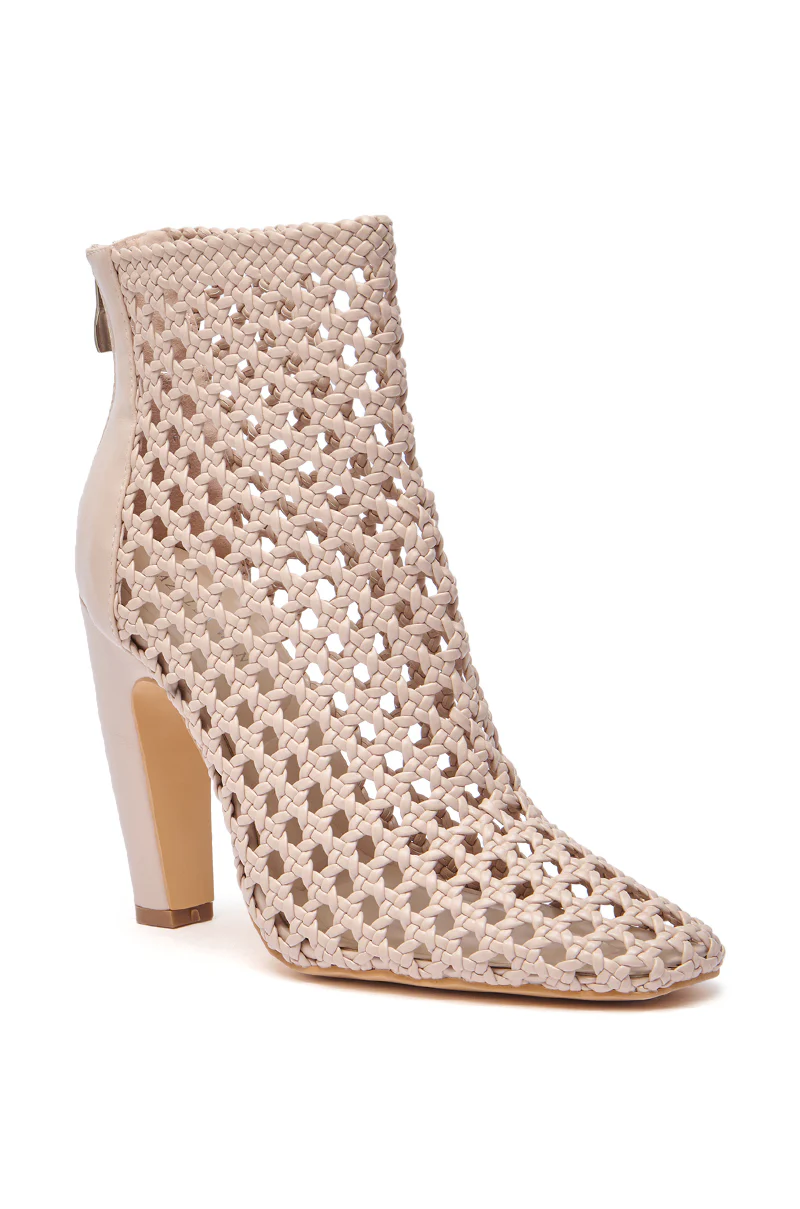 AZALEA WANG AMIGO NUDE WOVEN BOOTIE - Image 3