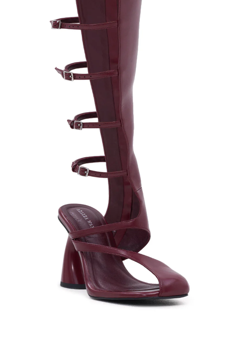 AZALEA WANG ANDRIUS BURGUNDY GLADIATOR SANDAL - Image 6