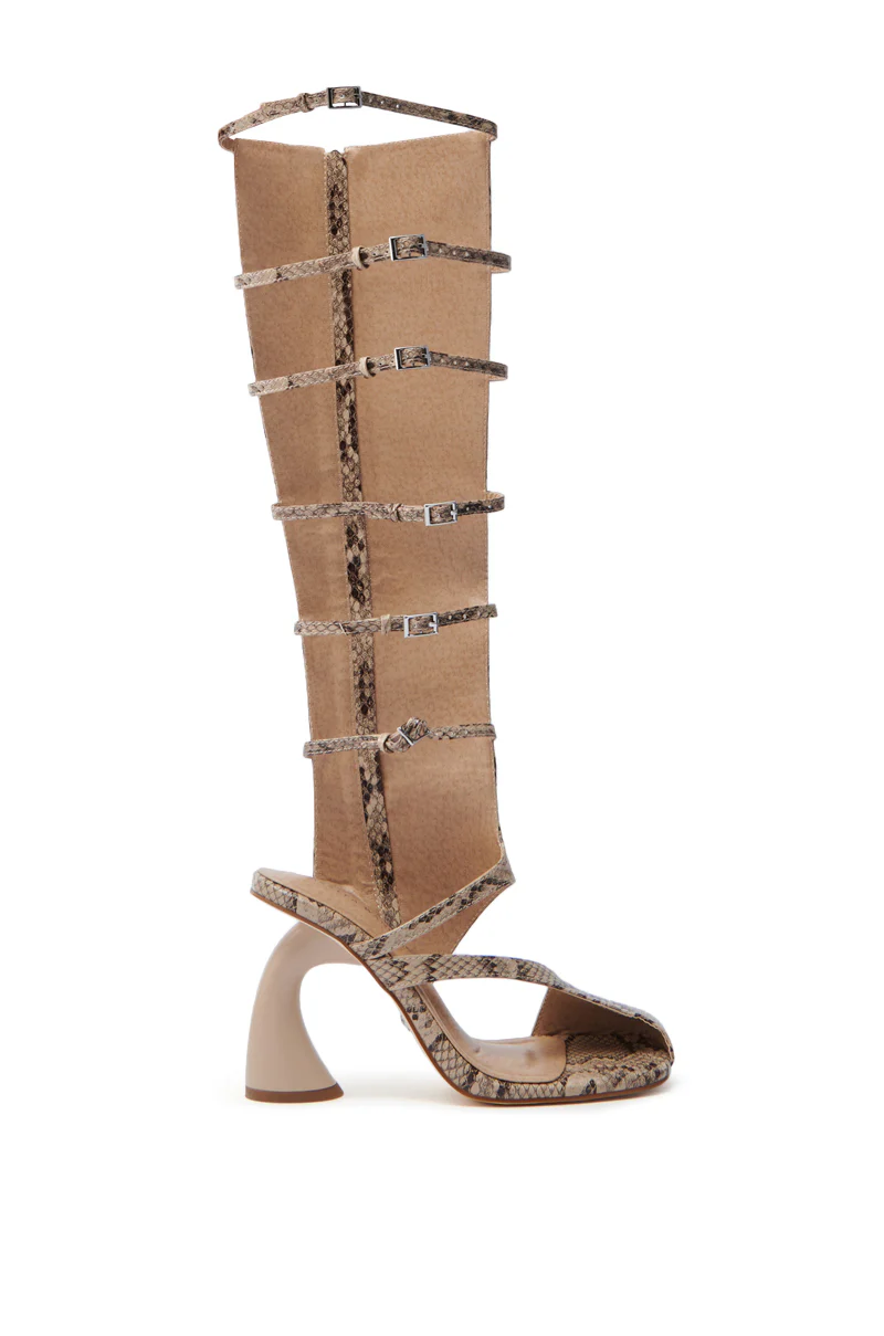 AZALEA WANG ANDRIUS SNAKE CHUNKY GLADIATOR SANDAL - Image 4