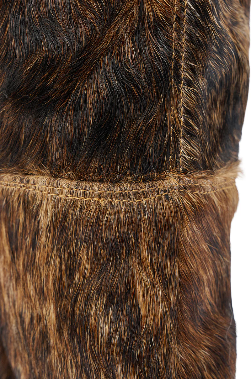 AZALEA WANG ANSEL BROWN COW HAIR STILETTO BOOT - Image 8