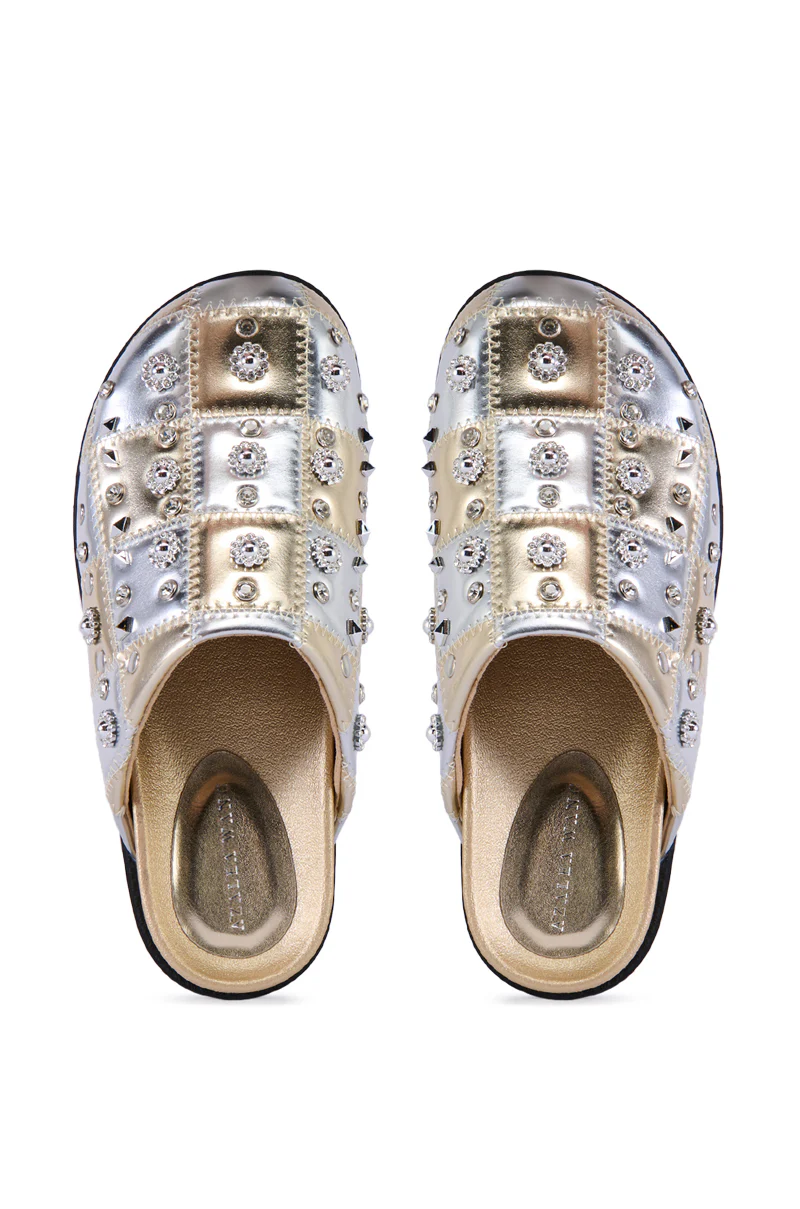 AZALEA WANG ANSLIE GOLD SLIP ON FLAT - Image 3