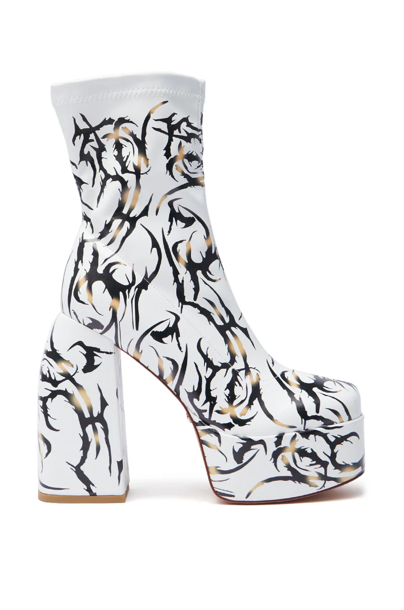 AZALEA WANG ARIADNE WHITE CHUNKY BOOTIE - Image 5