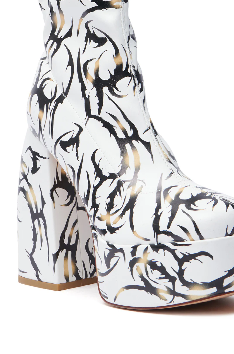 AZALEA WANG ARIADNE WHITE CHUNKY BOOTIE - Image 8