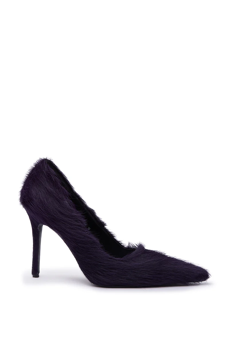 AZALEA WANG ARITRA PURPLE PONY HAIR PUMP - Image 4