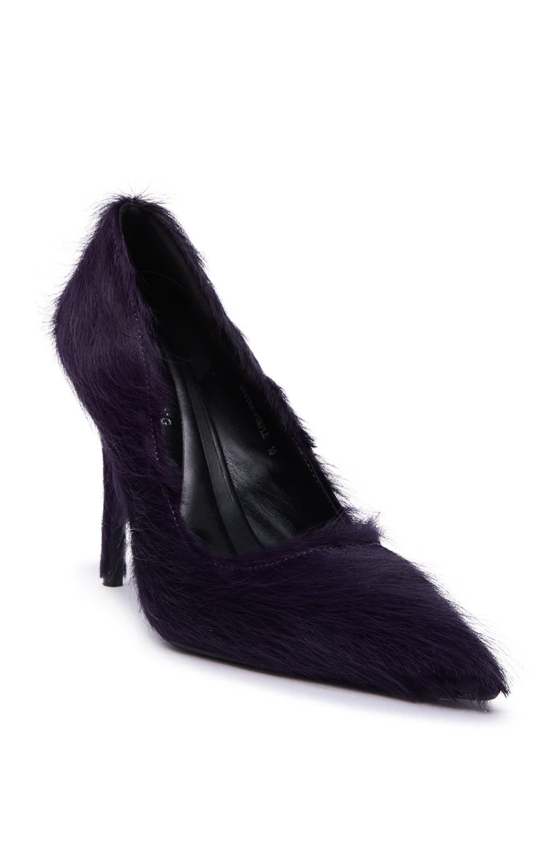AZALEA WANG ARITRA PURPLE PONY HAIR PUMP - Image 5