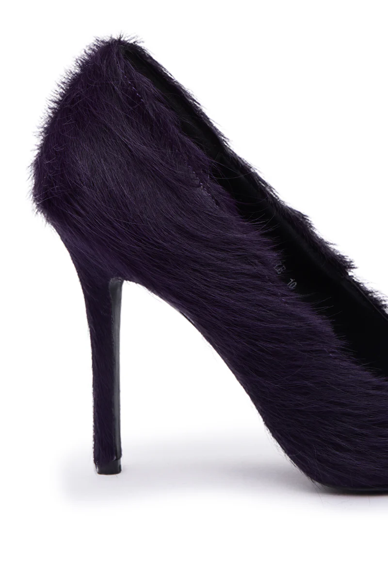 AZALEA WANG ARITRA PURPLE PONY HAIR PUMP - Image 7