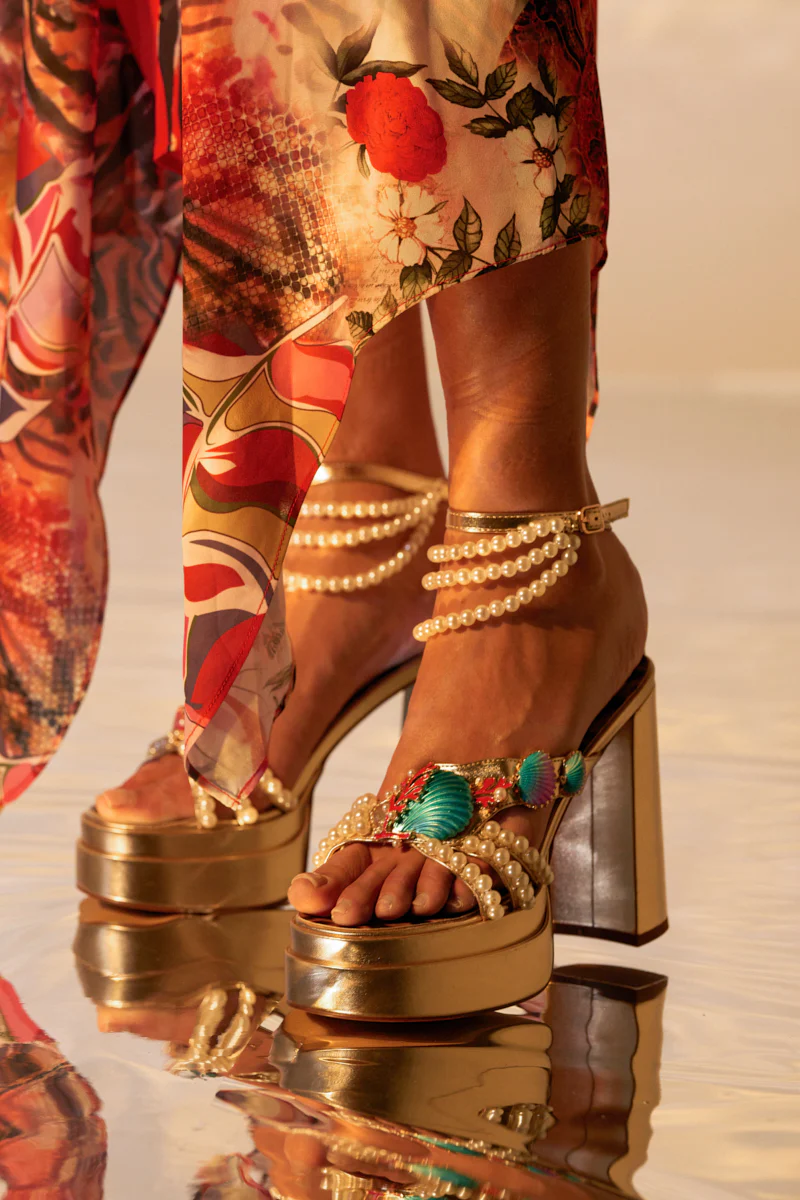 AZALEA WANG ARLETH GOLD SANDAL - Image 3