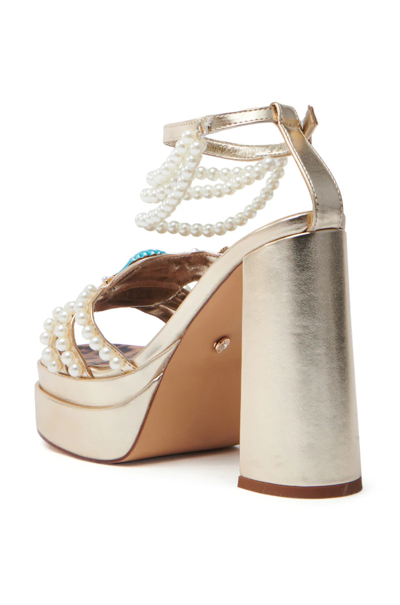 AZALEA WANG ARLETH GOLD SANDAL - Image 8