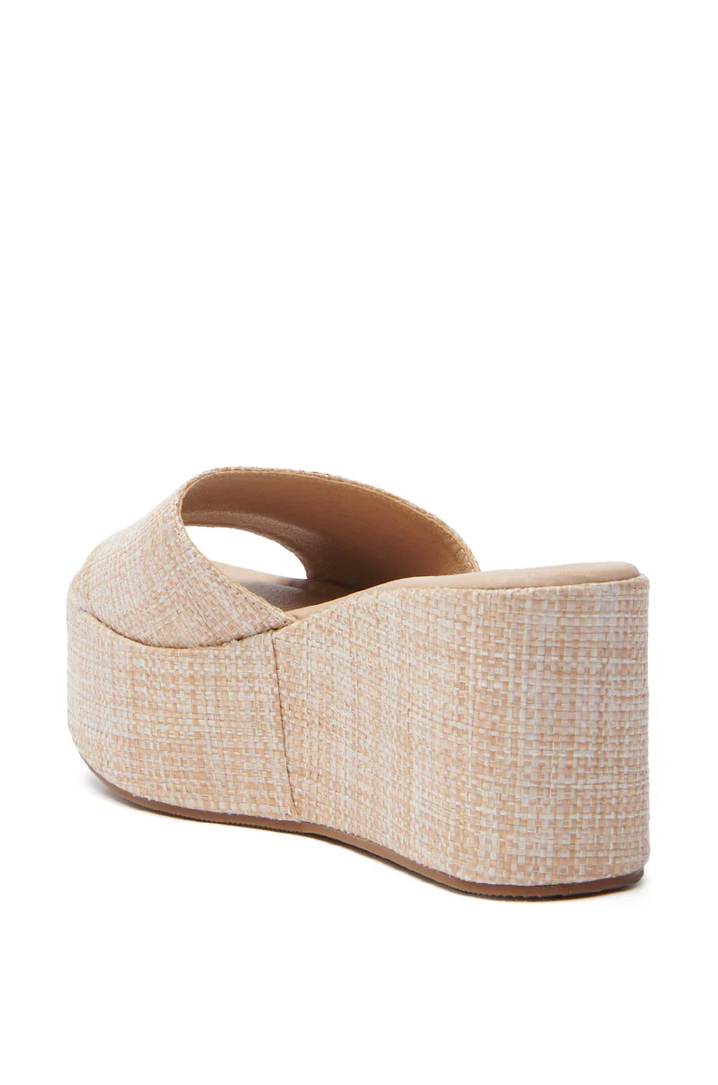 AZALEA WANG ARROW RAFFIA WEDGE SANDAL - Image 5