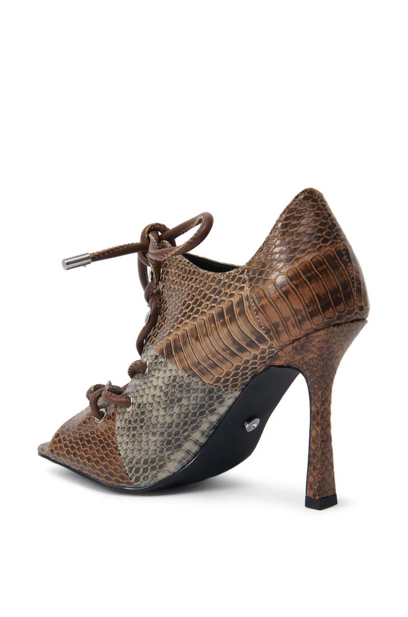AZALEA WANG ASHLIE COLOR BLOCKED SNAKE SANDAL - Image 6