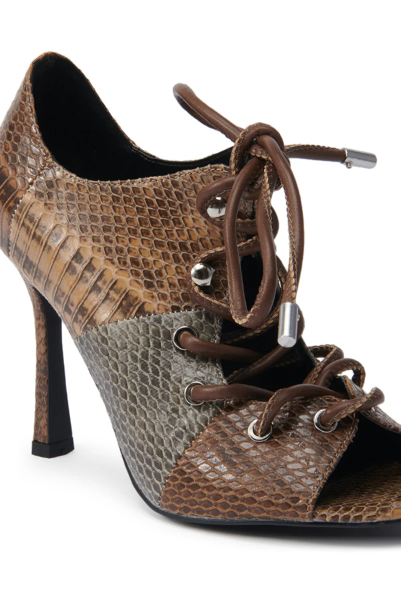 AZALEA WANG ASHLIE COLOR BLOCKED SNAKE SANDAL - Image 7