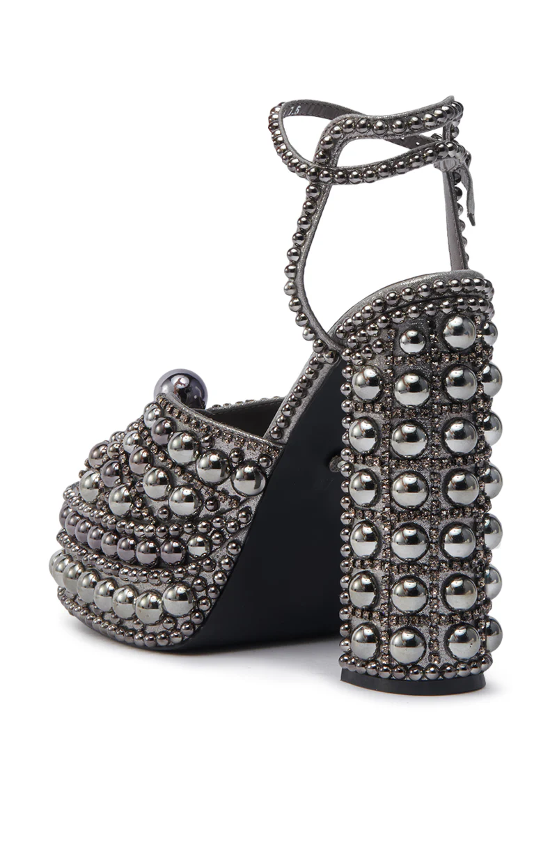 AZALEA WANG ASTRELLA HEMATITE EMBELLISHED SANDAL - Image 4