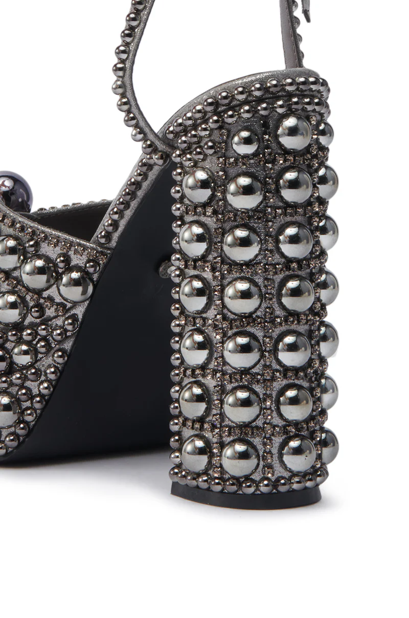 AZALEA WANG ASTRELLA HEMATITE EMBELLISHED SANDAL - Image 5