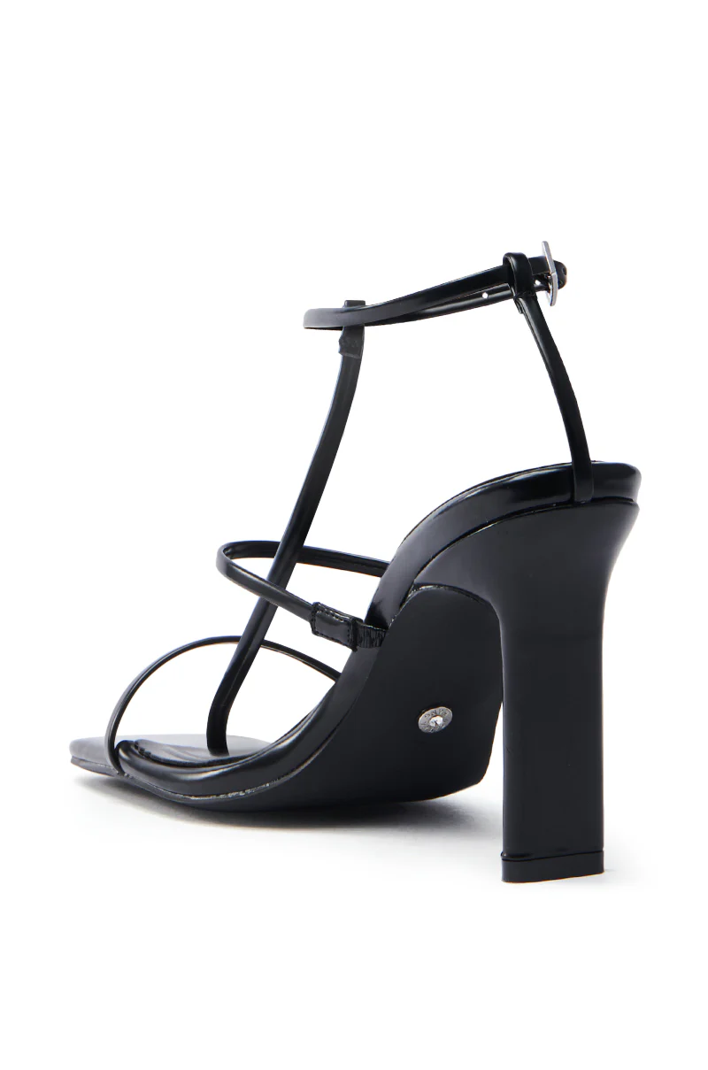 AZALEA WANG AVENA BLACK PAT SANDAL - Image 6
