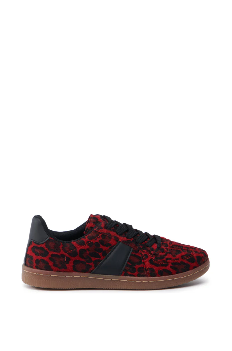 AZALEA WANG AVENGER RED LEOPARD SNEAKER - Image 4