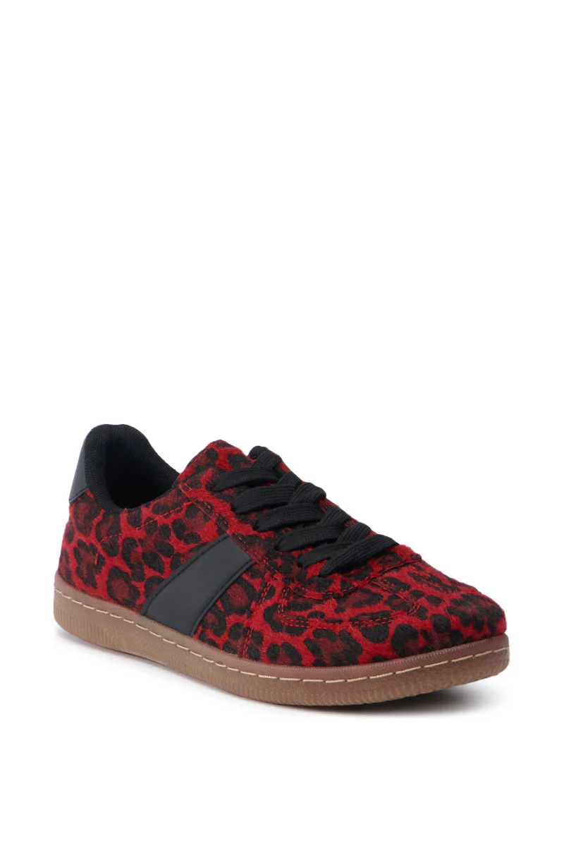 AZALEA WANG AVENGER RED LEOPARD SNEAKER - Image 5