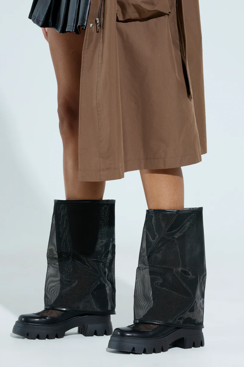 AZALEA WANG BAYE BLACK MESH BOOT - Image 2
