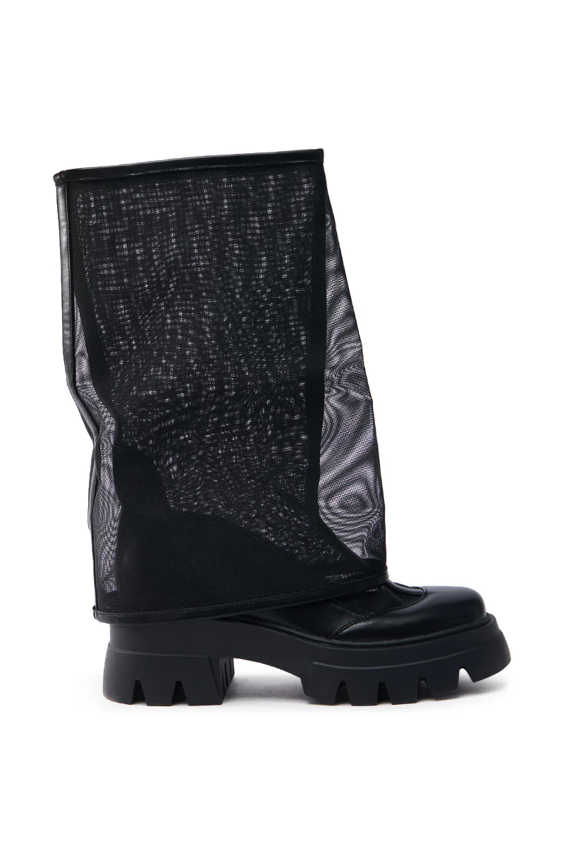 AZALEA WANG BAYE BLACK MESH BOOT - Image 3