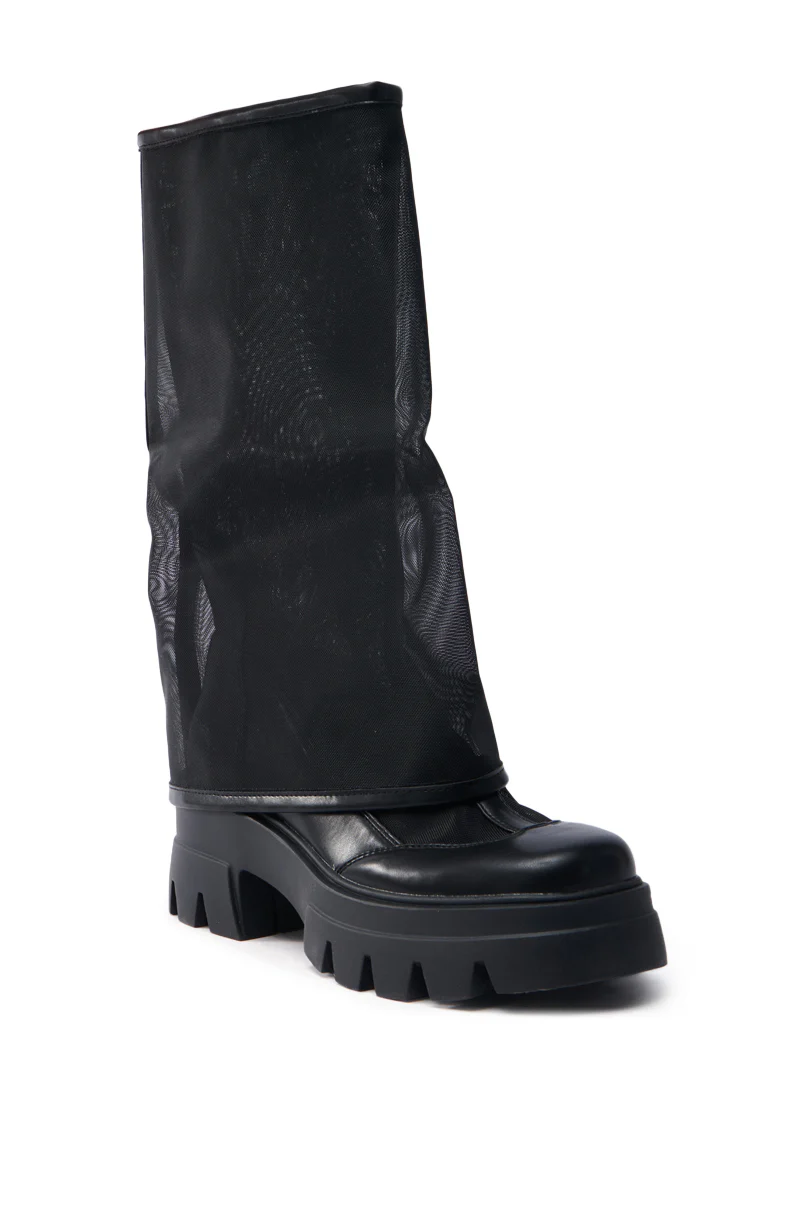 AZALEA WANG BAYE BLACK MESH BOOT - Image 4