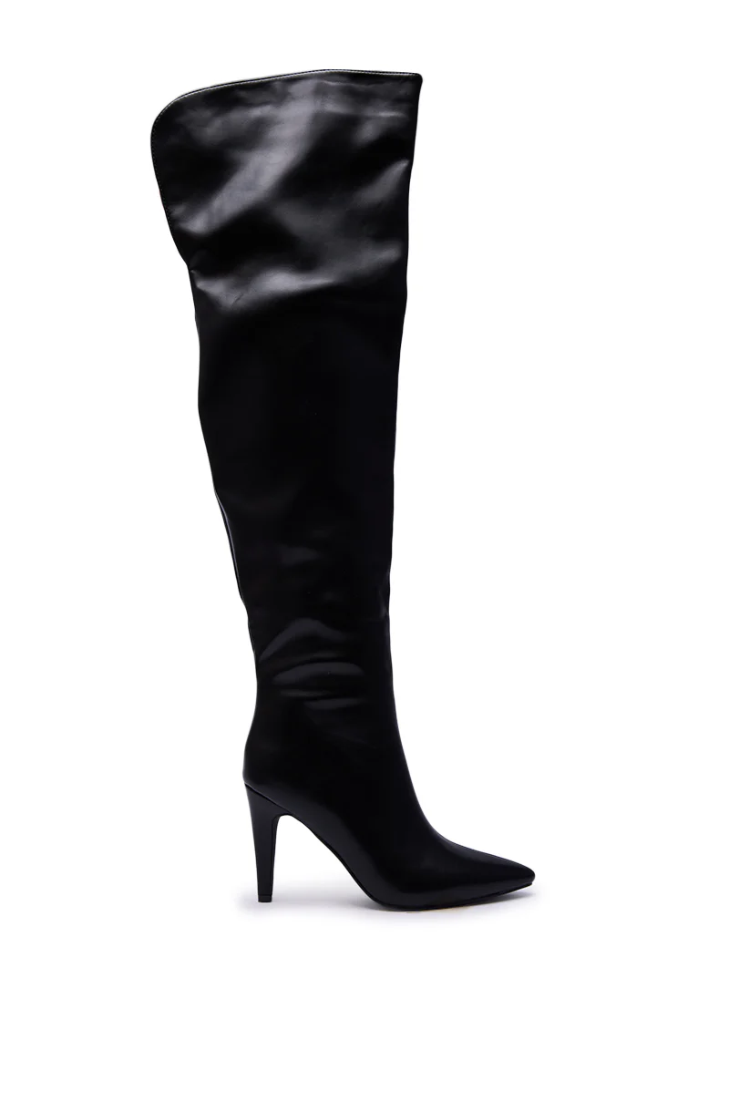 AZALEA WANG BEAUCOUP BLACK OVER THE KNEE BOOT - Image 5