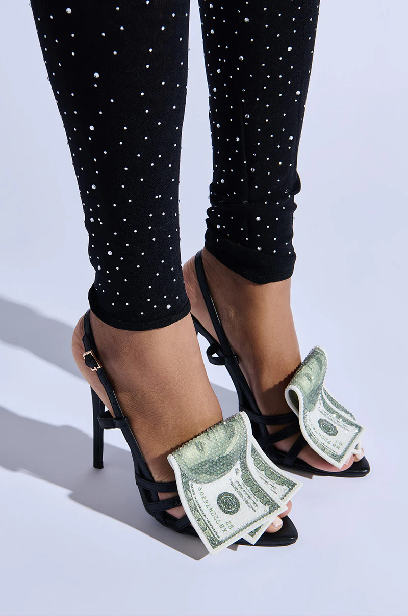 AZALEA WANG BENJAMINS BLACK STILETTO SANDAL - Image 4