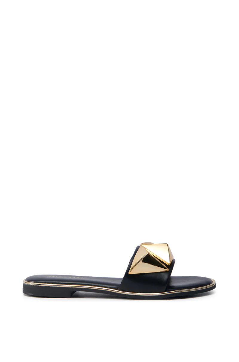 AKIRA BENNO BLACK SLIP ON SANDAL - Image 4