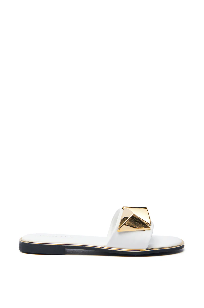 AKIRA BENNO WHITE SLIP ON SANDAL - Image 4