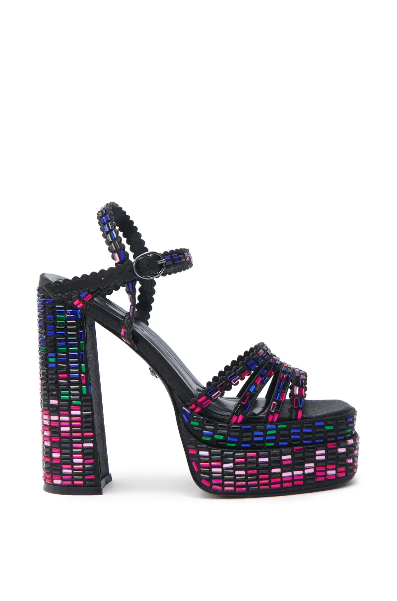 AZALEA WANG BIRCH BLACK EMBELLISHED SANDAL - Image 4